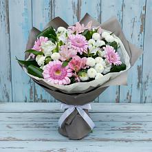 Букет цветов из:  Герберы, Альстромерии и Хризантемы в Алакуртти
