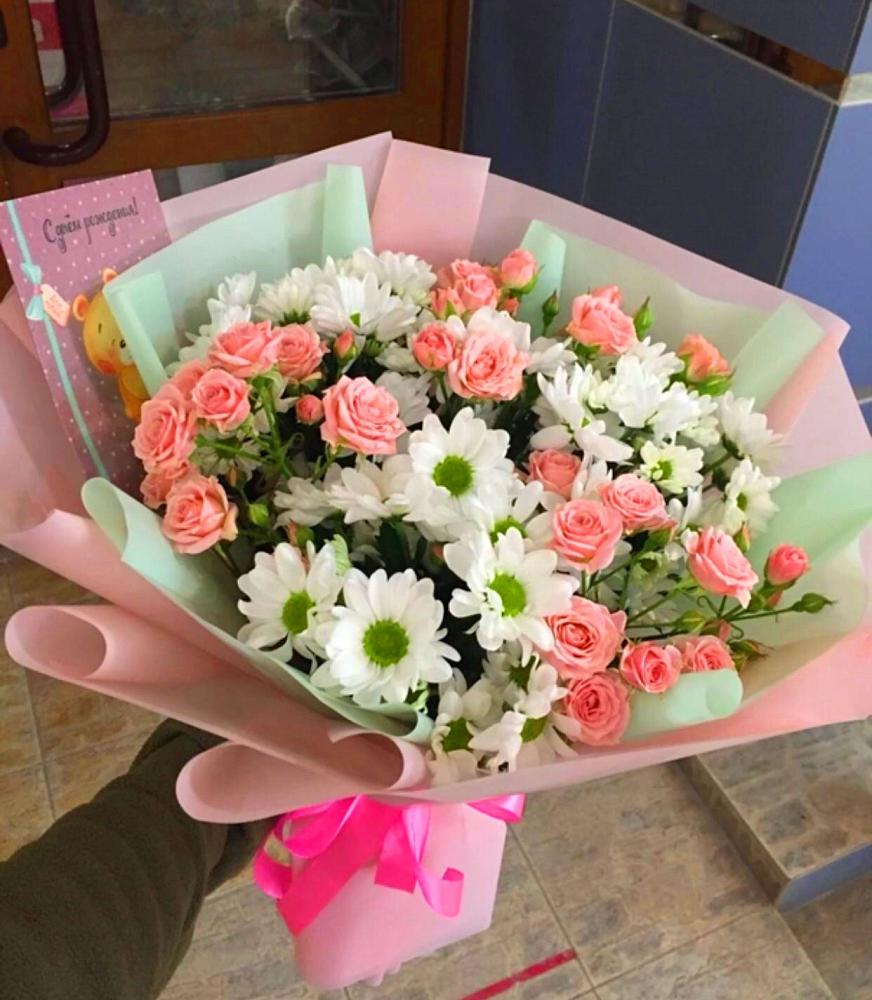 Букет цветов из: Розы и Хризантемы в Алакуртти