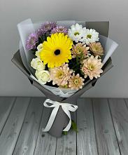Букет цветов из:  Розы, Герберы и Хризантемы #REPLACE_PRED# Алакуртти