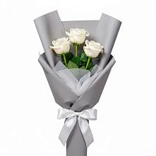 Букет 3 белые розы #REPLACE_PRED# Алакуртти