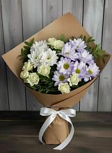 Букет цветов из:  Хризантемы и Розы в Алакуртти