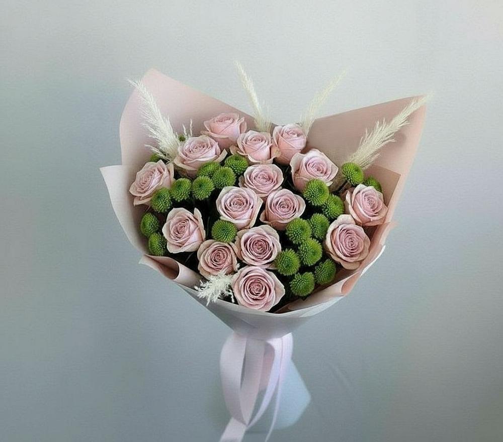 Букет цветов из: Розы и Хризантемы в Алакуртти