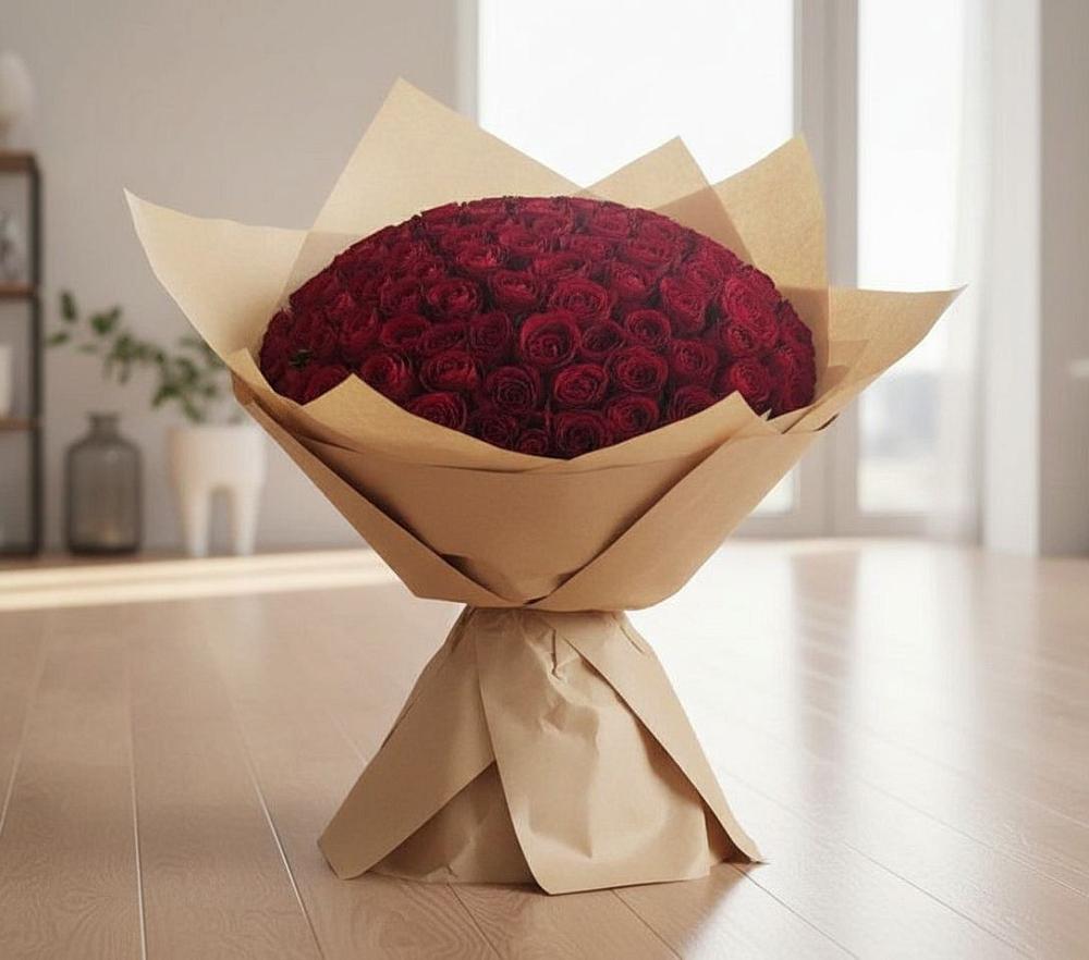 Букет 101 Красная роза в Алакуртти