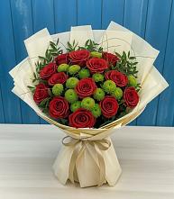 Букет цветов из:  Розы и Хризантемы #REPLACE_PRED# Алакуртти